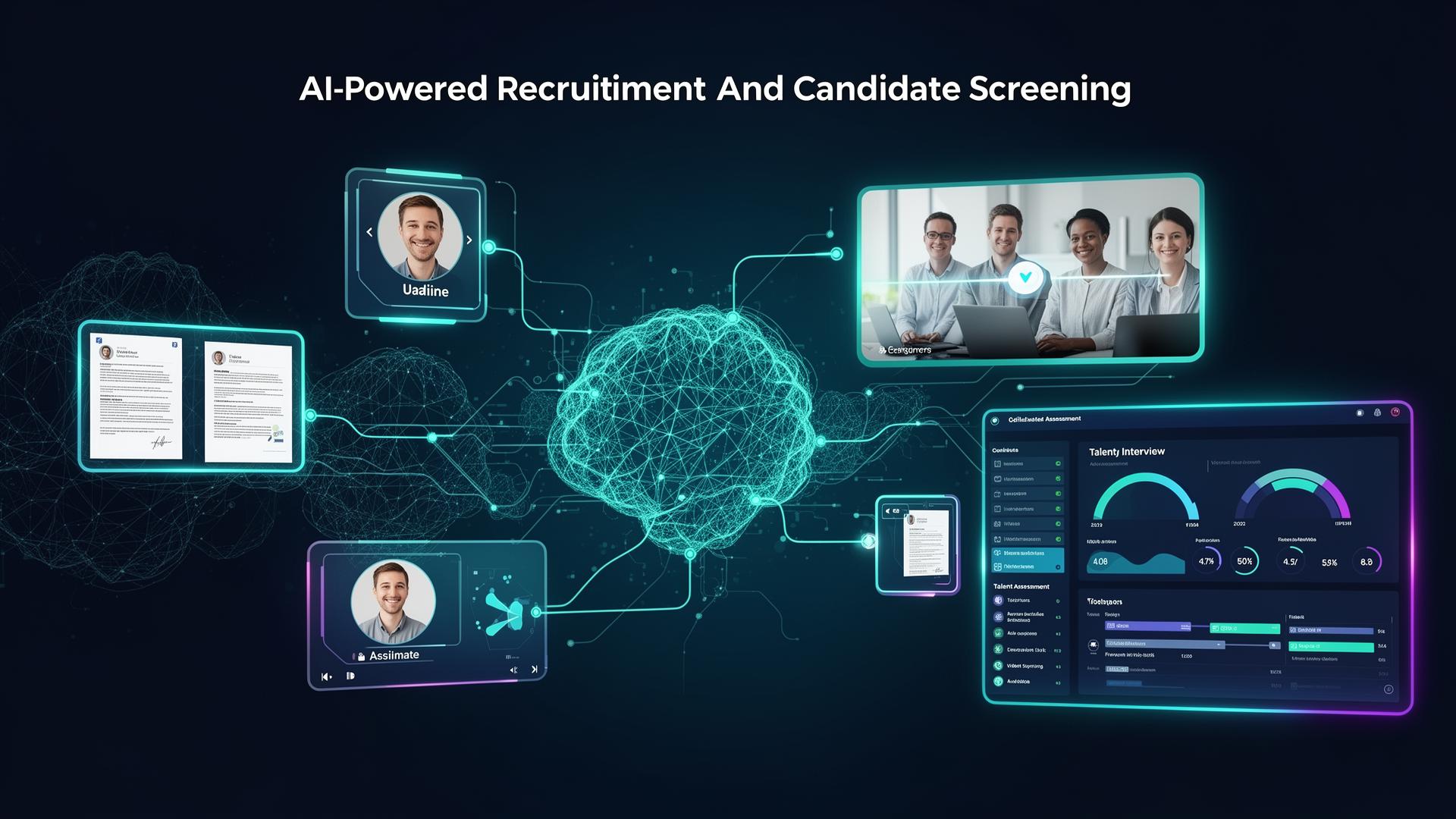 AI-powered recruitment and candidate screening platform interface